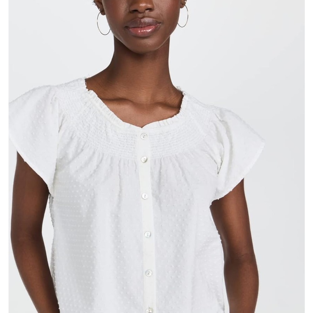 BB Dakota by Steve Madden White Button-Front Blouse